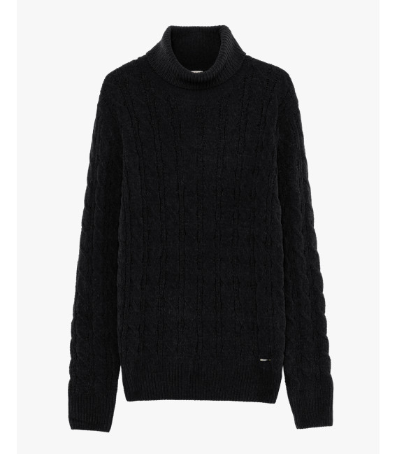 Chenille turtleneck sweater