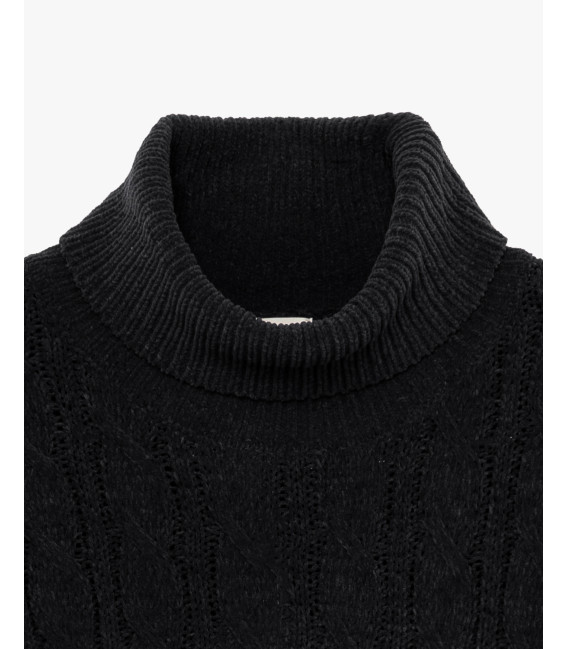 Chenille turtleneck sweater