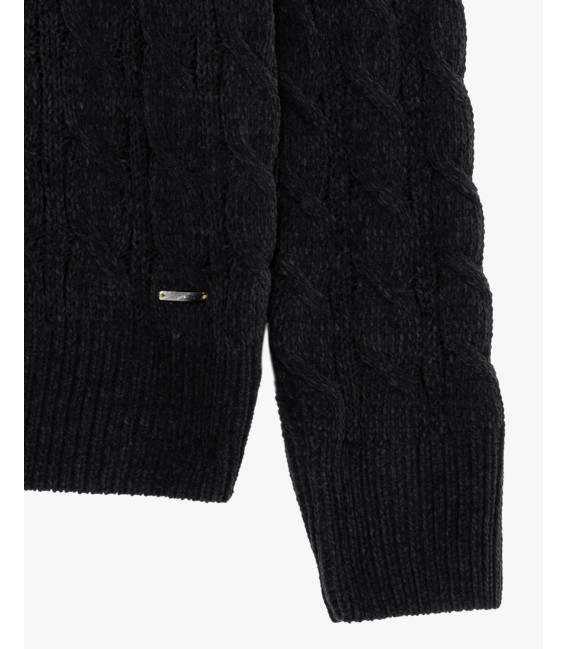 Chenille turtleneck sweater