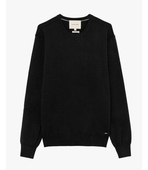 Maglione girocollo in misto lana