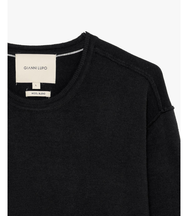 Maglione girocollo in misto lana