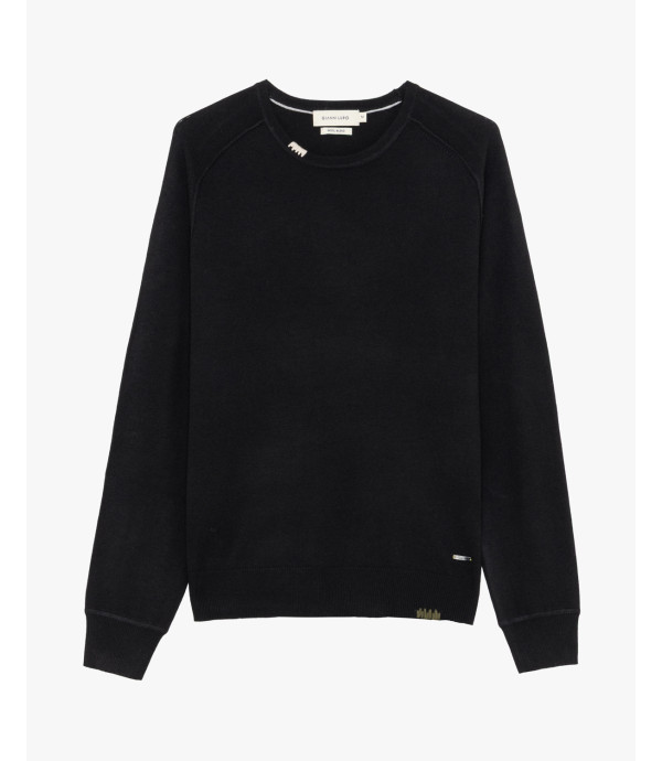 Maglione girocollo in misto lana