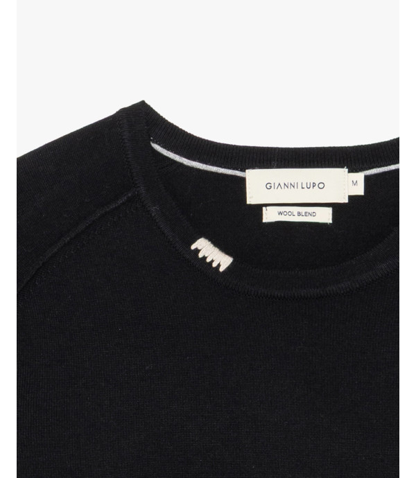 Maglione girocollo in misto lana