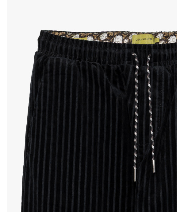 Corduroy drawstring trousers