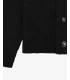 Knitted cardigan with funnel neck