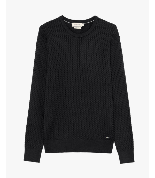 Maglia girocollo a trecce
