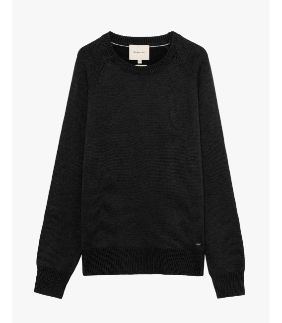 Maglia girocollo raglan boucle