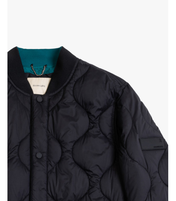 Quilted bomber jacket