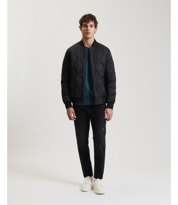 Quilted bomber jacket