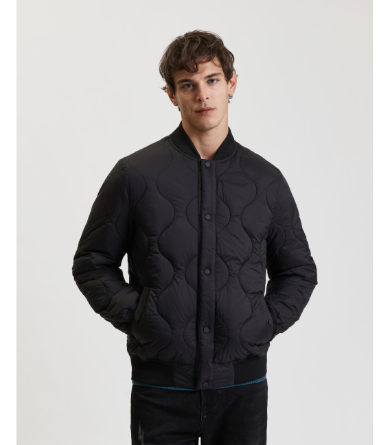 Quilted bomber jacket