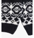 Half-zip high-neck sweater with jacquard pattern in wool blend
