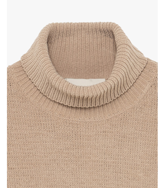 Chenille turtleneck sweater