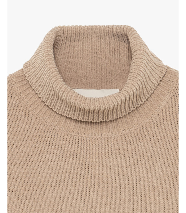 Chenille turtleneck sweater