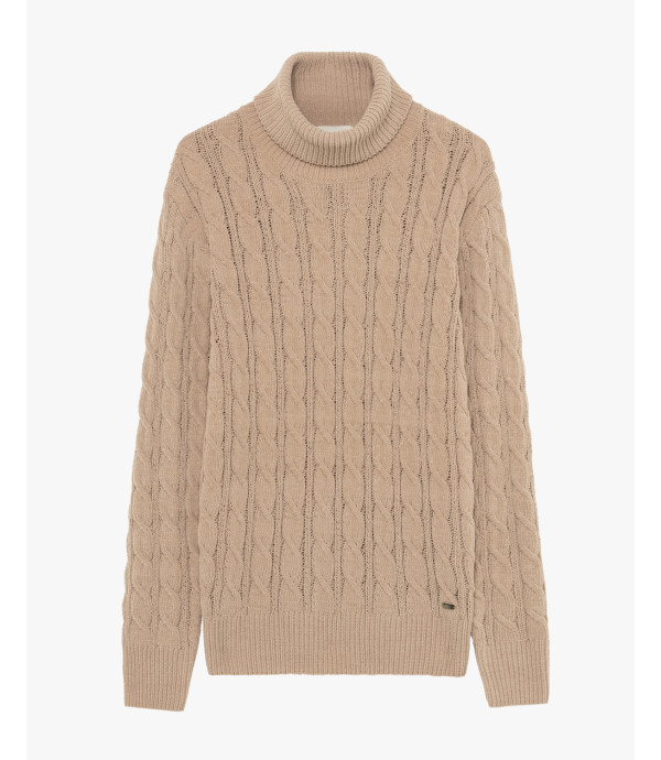 Chenille turtleneck sweater