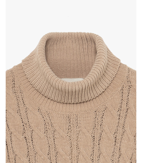 Chenille turtleneck sweater