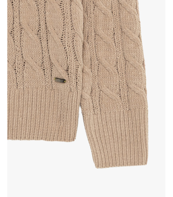Chenille turtleneck sweater