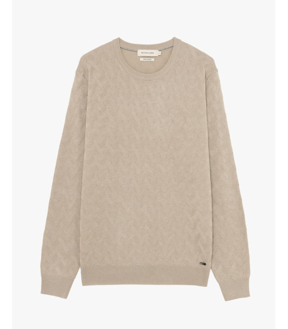 Maglione girocollo in misto lana