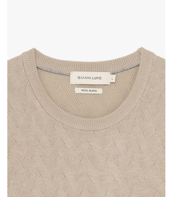 Maglione girocollo in misto lana