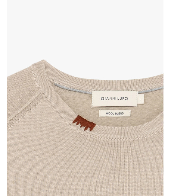 Maglione girocollo in misto lana