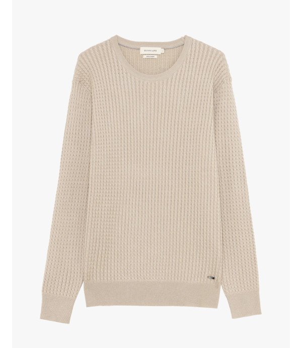 Maglia girocollo a trecce