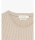 Maglia girocollo a trecce