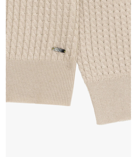 Maglia girocollo a trecce