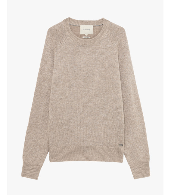 Maglia girocollo raglan boucle