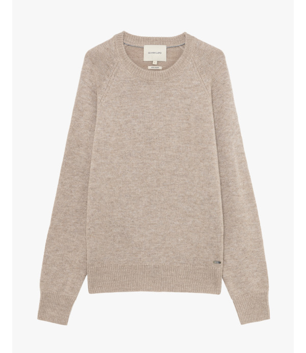 Maglia girocollo raglan boucle