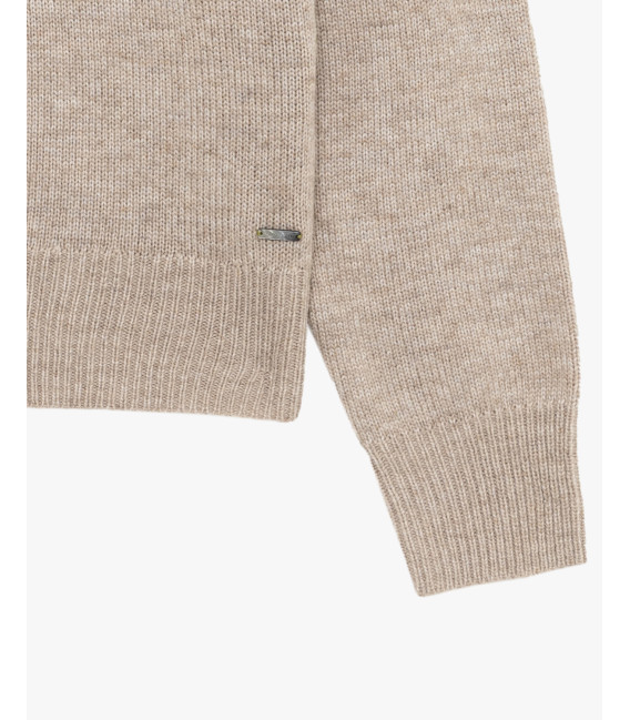 Maglia girocollo raglan boucle