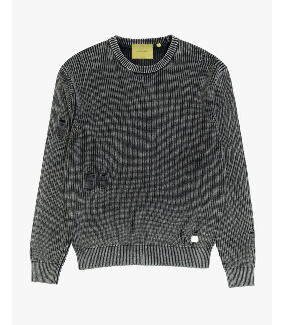 Maglia in cotone a costa inglese
