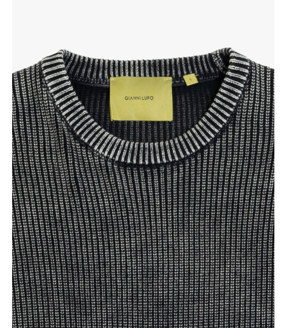 Maglia in cotone a costa inglese