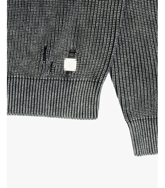 Maglia in cotone a costa inglese