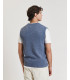Sleeveless knit vest in wool blend