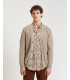 V-neck cardigan with diamond knit pattern in wool blend