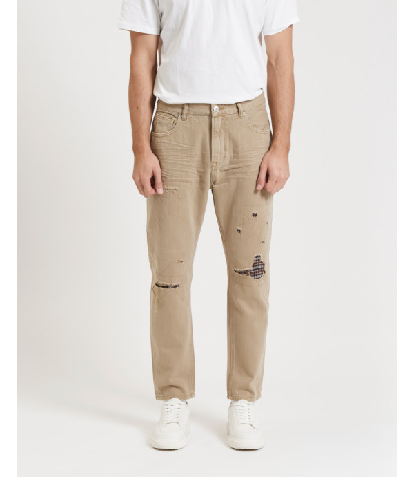 Jeans MIKE carrot cropped fit rip & repair