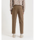 Cotton trousers with dotted effect