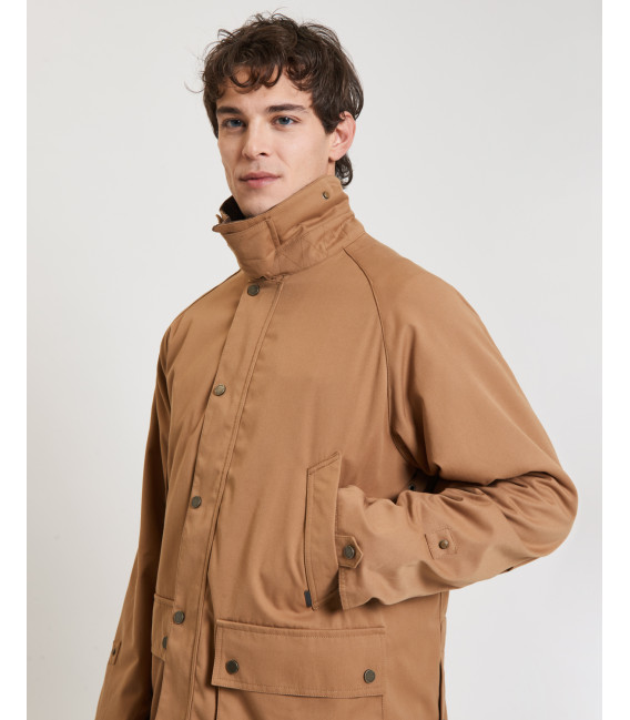 Field jacket with corduroy collar