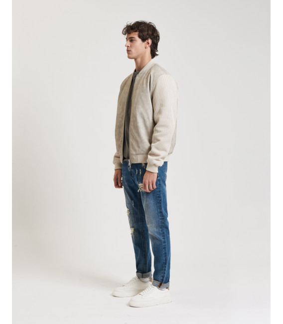 Jeans BRUCE regular fit medium wash con strappi