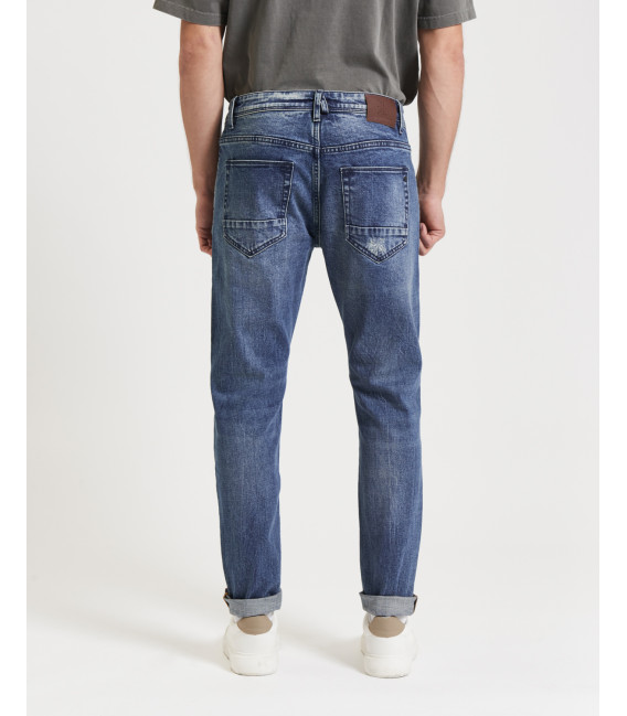 Jeans BRUCE regular fit medium wash con strappi