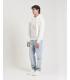Jeans ALEX straight fit light wash con graffi