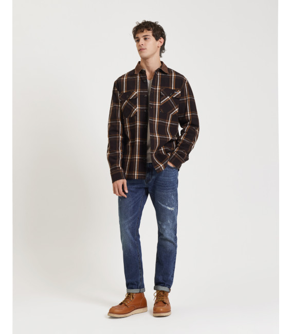 Overshirt in flanella a quadri