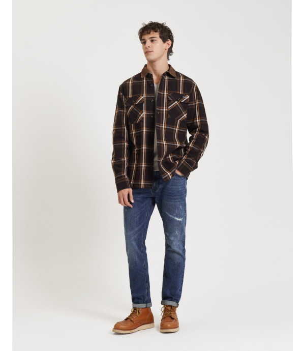 Overshirt in flanella a quadri
