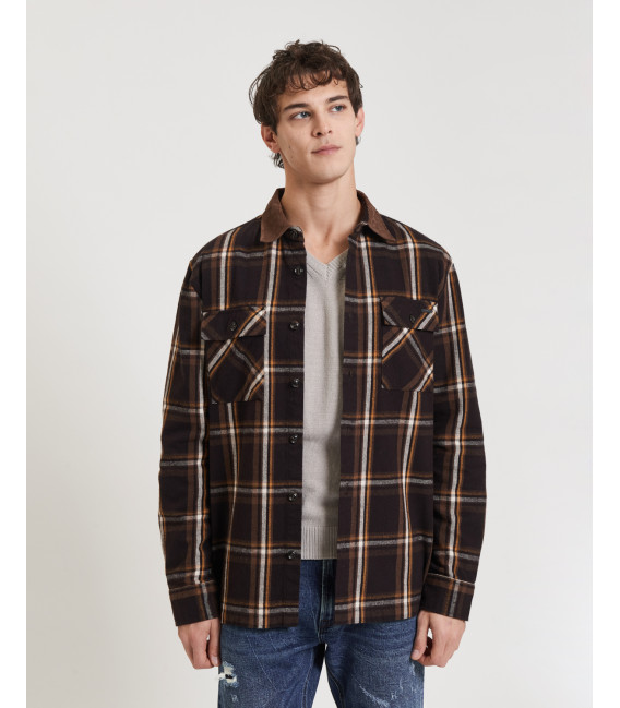 Overshirt in flanella a quadri