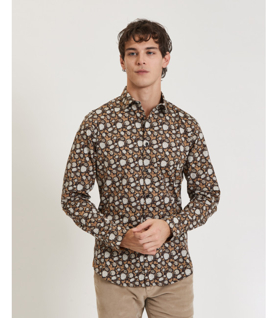 Camicia in cotone a fiori