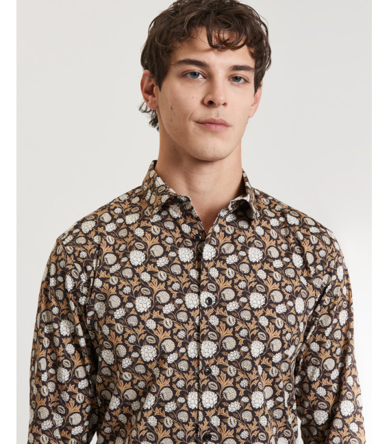 Camicia in cotone a fiori