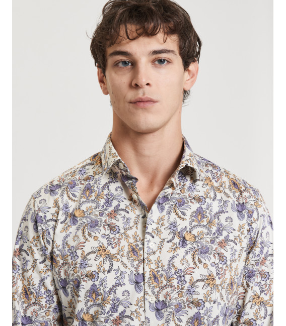 Camicia in cotone a fiori