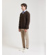 Slim fit chinos in woven textured fabric