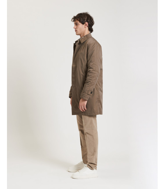 Cotton trousers with dotted effect