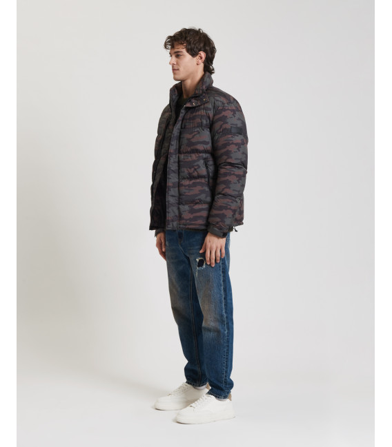 Maglia girocollo a righe spesse in misto lana