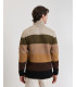 Multicolor striped turtleneck sweater in wool blend